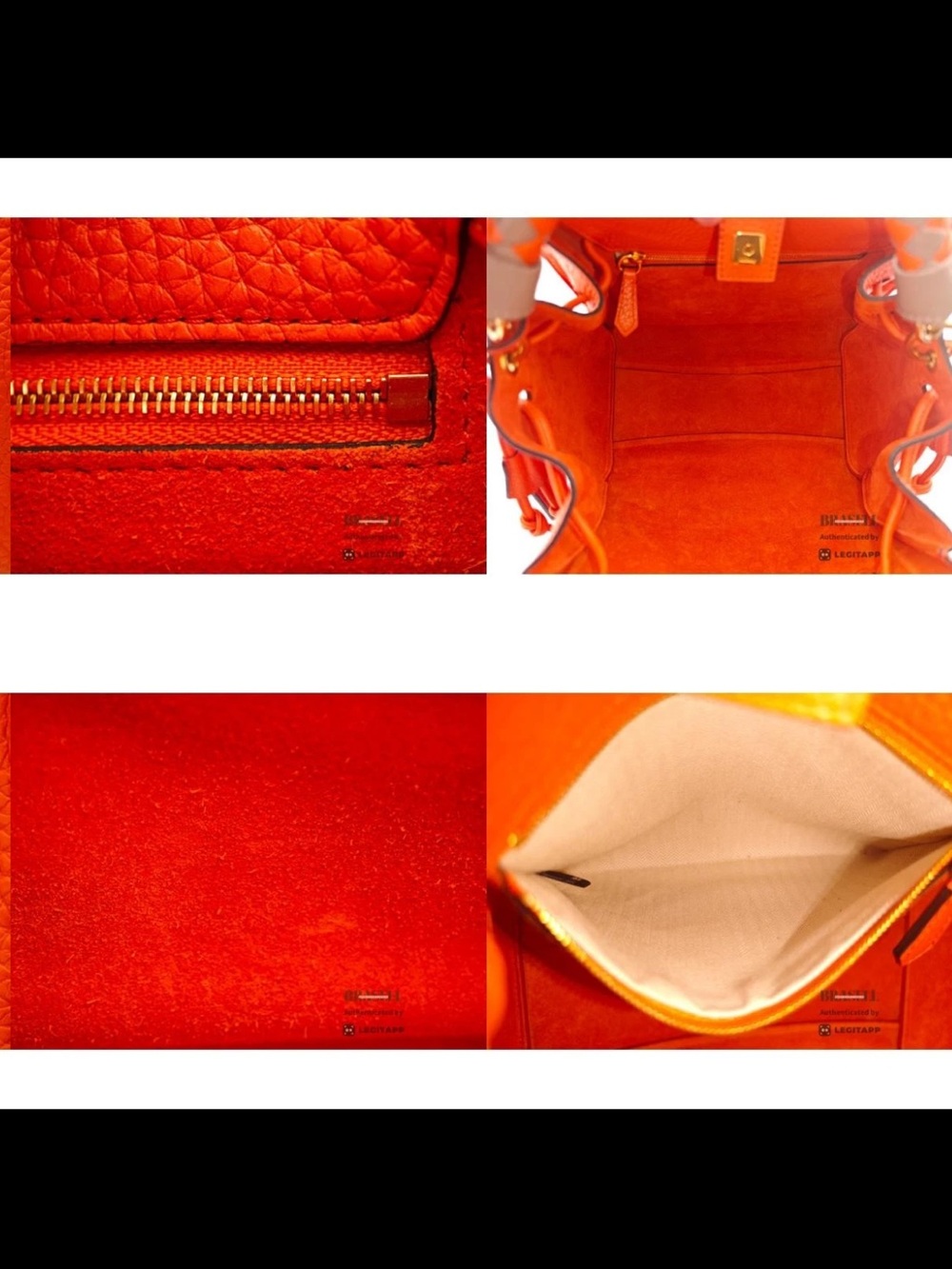 Mulberry Orange Braided-Handle Satchel with Gold Hardware - Picture 15 of 16